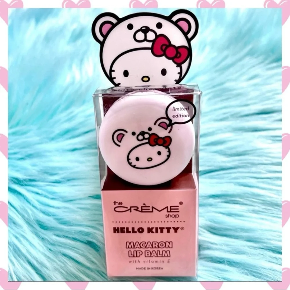 Crème Shop X Sanrio White Chocolate Limited Edition Hello Kitty Macaron Lip Balm - Picture 6 of 7